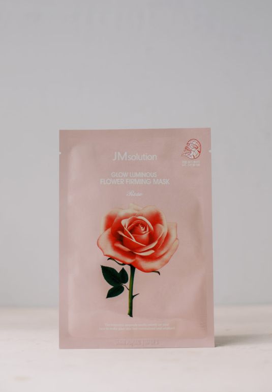 Укрепляющая тканевая маска на основе воды дамасской розы и цветочных JM Solution Glow Luminous Flower Firming Mask 30ml