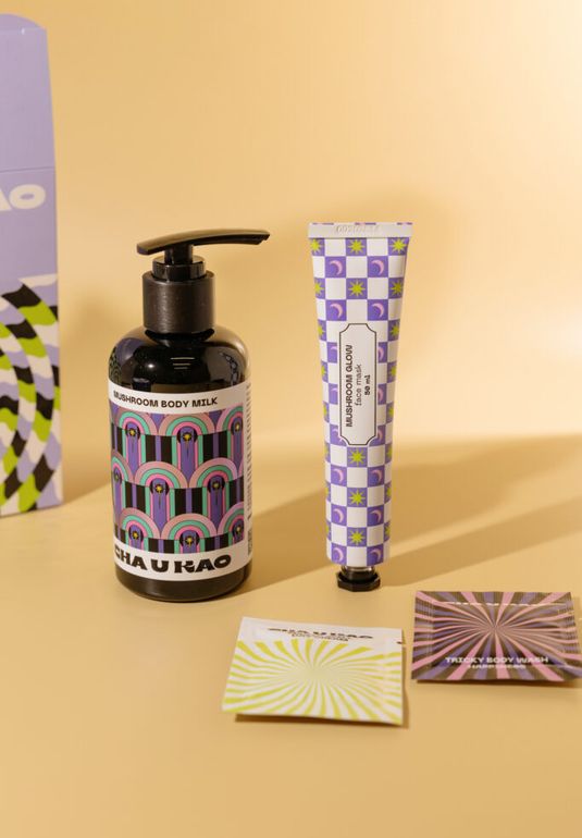 Бьюти-бокс маска + молочко для тела "ГРИБНОЙ ДУЭТ" CHA U KAO  50 мл+200 мл