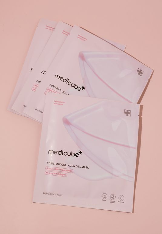 Набор гидрогелевых масок с ПДРН medicube PDRN Pink Collagen Gel Mask 4*28г
