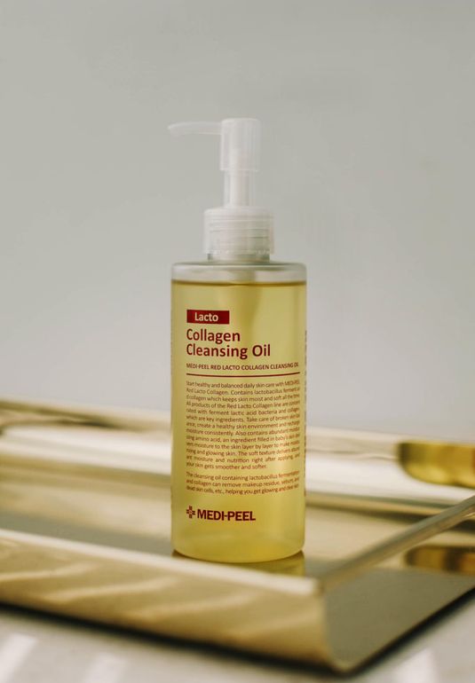 Гидрофильное масло с пробиотиками и гидролизованным французским коллагеном  MEDI-PEEL Red Lacto Collagen Cleansing Oil 200ml