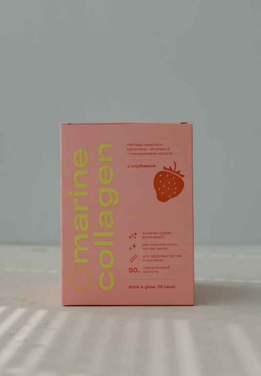 Морской коллаген с клубникой в стиках Re-feel Marine Collagen Sticks 162.5 g (25 стиков)