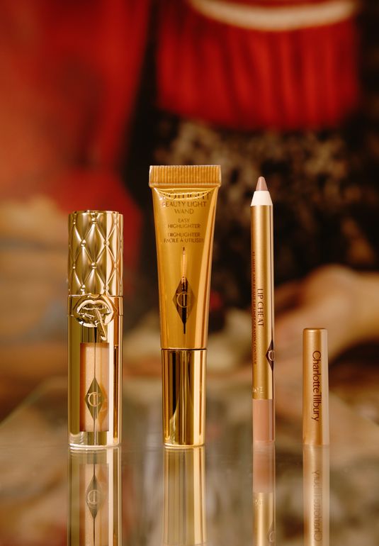 Набор для макияжа губ и щек Charlotte Tilbury Lip and Cheek Trio Makeup Gift Set [Super Nudes] 0,8г/2мл/6мл