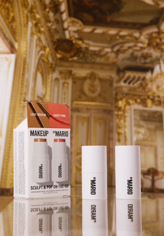 Набор для макияжа MAKEUP BY MARIO Mini Sculpt&Pop On-The-Go 2*4г - Light Medium/Sweet Pink