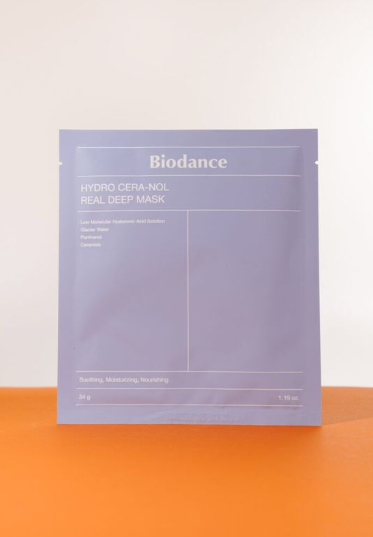 Гидрогелевая маска для успокаивающего и суперувлажняющего эффектов Biodance Hydro Cera-Nol Real Deep Mask 34g