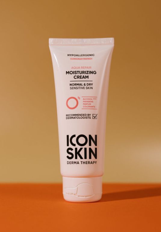 Увлажняющий гипоаллергенный крем для нормальной и сухой кожи ICON SKIN Aqua Repair Moisturizing Cream 75ml