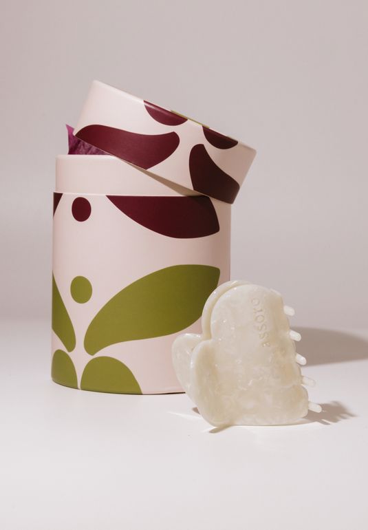 Краб для волос - Белое сердце макси Assoro