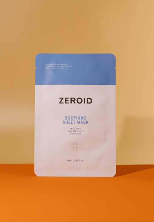 Тканевая маска для сухой и чувствительной кожи лица ZEROID Soothing Sheet Mask 28 ml