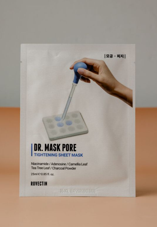 BU// Тканевая маска, сужающая поры ROVECTIN Skin Essentials Dr. Mask Pore Tightening Sheet Mask 25ml