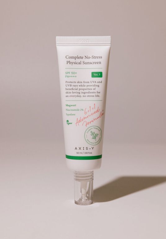 Лёгкий санскрин на физических фильтрах AXIS-Y Complete No Stress Physical Sunscreen SPF50+ PA++++ 50ml