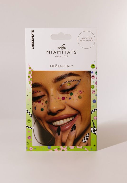 Набор переводных мейкап тату MIAMITATS FACE TATTOOS Checkmate