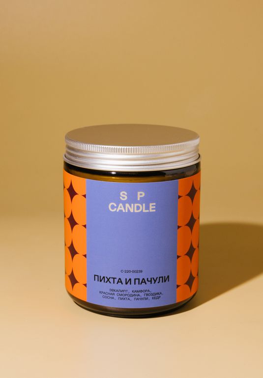 Ароматическая свеча Пихта и пачули SP. CANDLE 220г