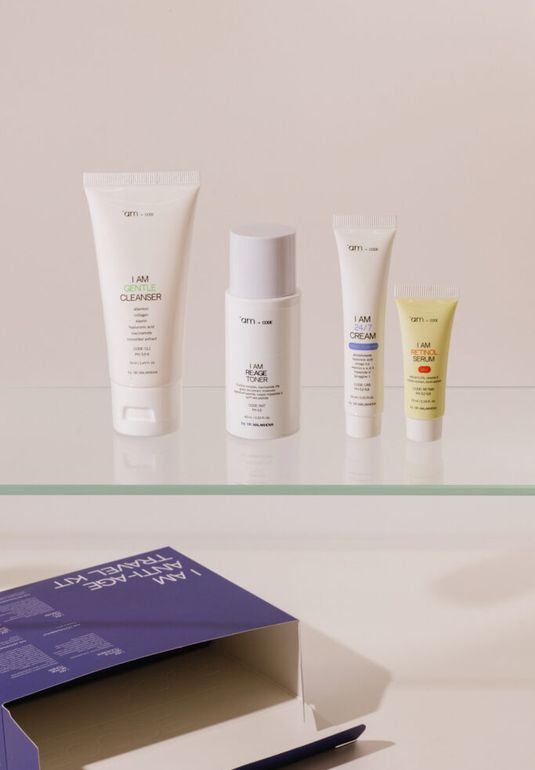 Тревел набор антиэйдж для нормальной и сухой кожи 'AM CODE Travel Kit For Normal To Dry Skin 35+ 50ml/10ml/60ml/15ml