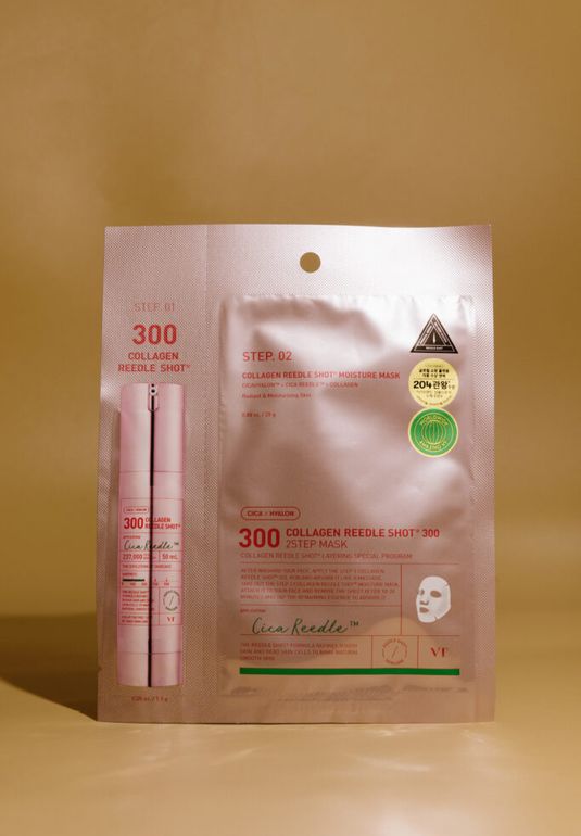 Двухэтапная маска для лица с коллагеном и микроиглами  VT Collagen Reedle Shot 300 2step Mask 1.5g + 23g