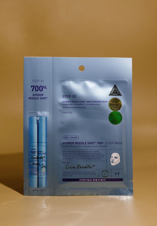 Усиленная двухфазная маска для увлажнения VT Hydrop Reedle Shot 700HL 2Step Mask 1.5g + 33g