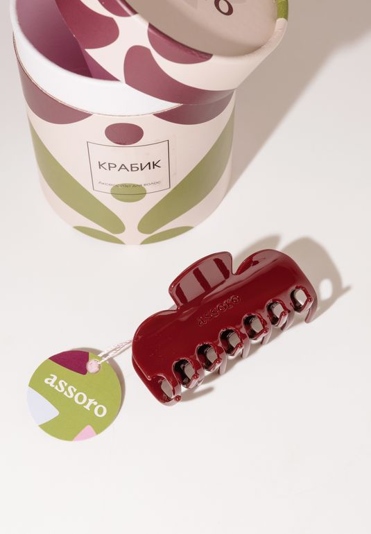 Краб для волос - Амарант Assoro
