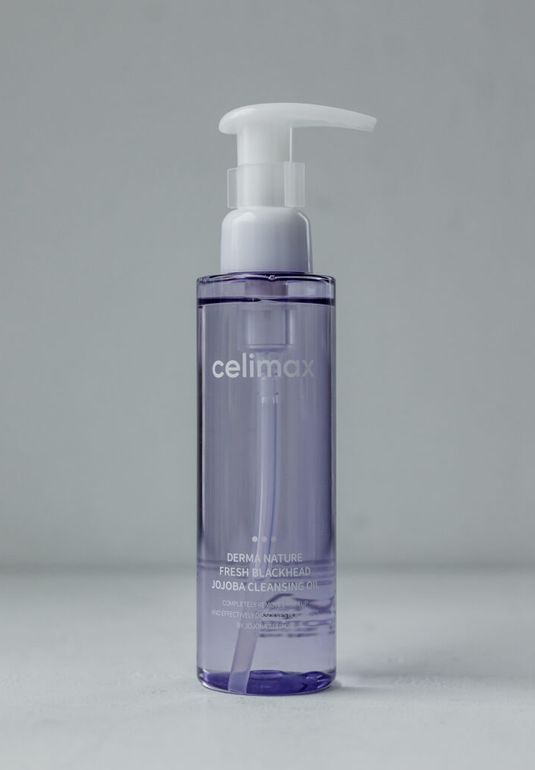 Легкое гидрофильное масло с жожоба для работы с черными точками Celimax Derma Nature Fresh Blackhead Jojoba Cleansing Oil 150ml