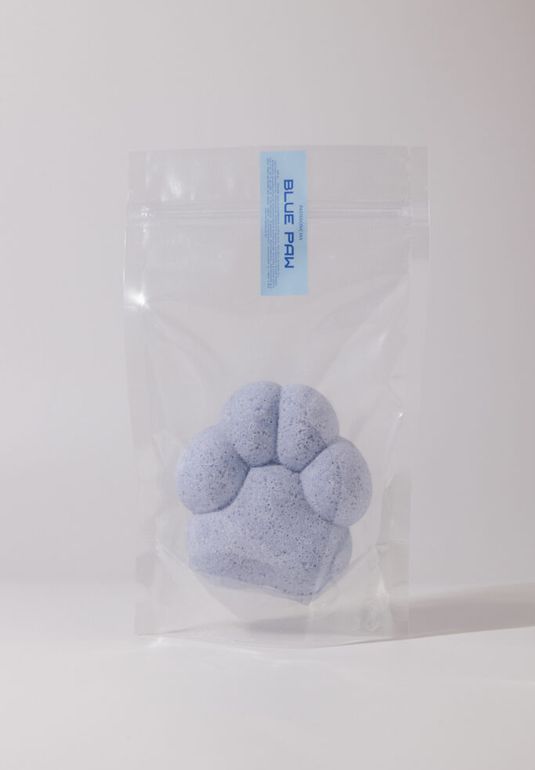 Бомба для ванны с эфирным маслом, форма лапа голубая, 180 г PATISSONCHA 