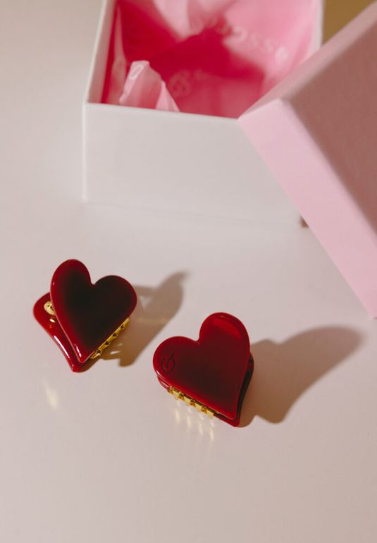 Набор крабов для волос 2 шт - Мини Алые леденцы Assoro 