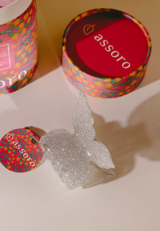 Краб для волос - Серебряная бабочка Assoro 