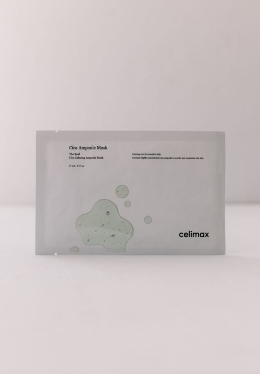 Успокаивающая тканевая маска с центеллой Celimax The Real Cica Calming Ampoule Mask 27ml