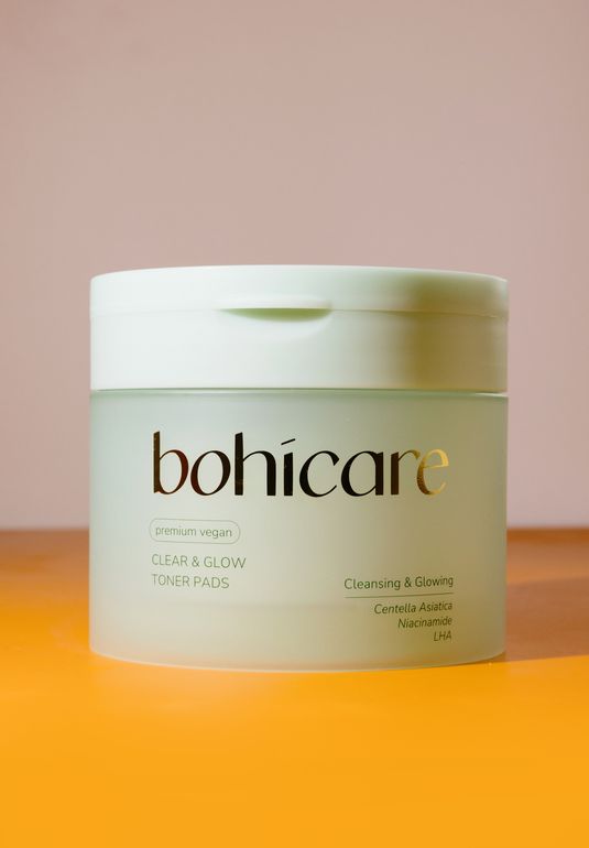 Пэды на основе центеллы bohicare Clear&Glow Toner Pads 180g (60шт)
