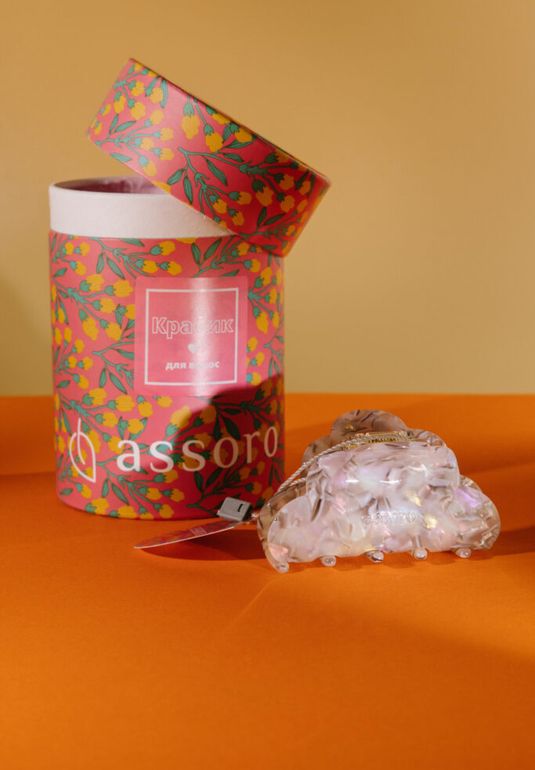 Краб для волос - Кварц Assoro 