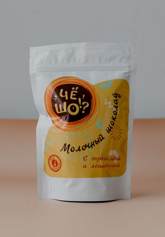 Шоколад ЧЁ ШО молочный с трегалозой и лецитином 100г