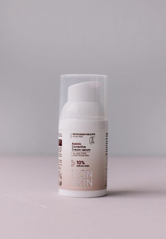 Корректирующая крем-сыворотка на основе 10% азелаиновой кислоты ICON SKIN Azelaic Corrective Cream-Serum 30ml