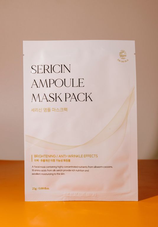 Маска для лица с серицином Eau De Silk Sericin Ampoule Mask 25г