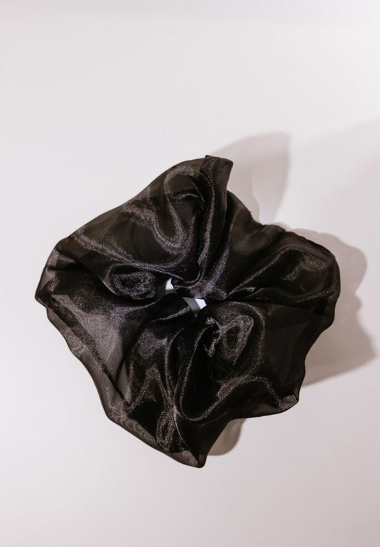 Резинка для волос из органзы Black Air In The Hair 11 cм