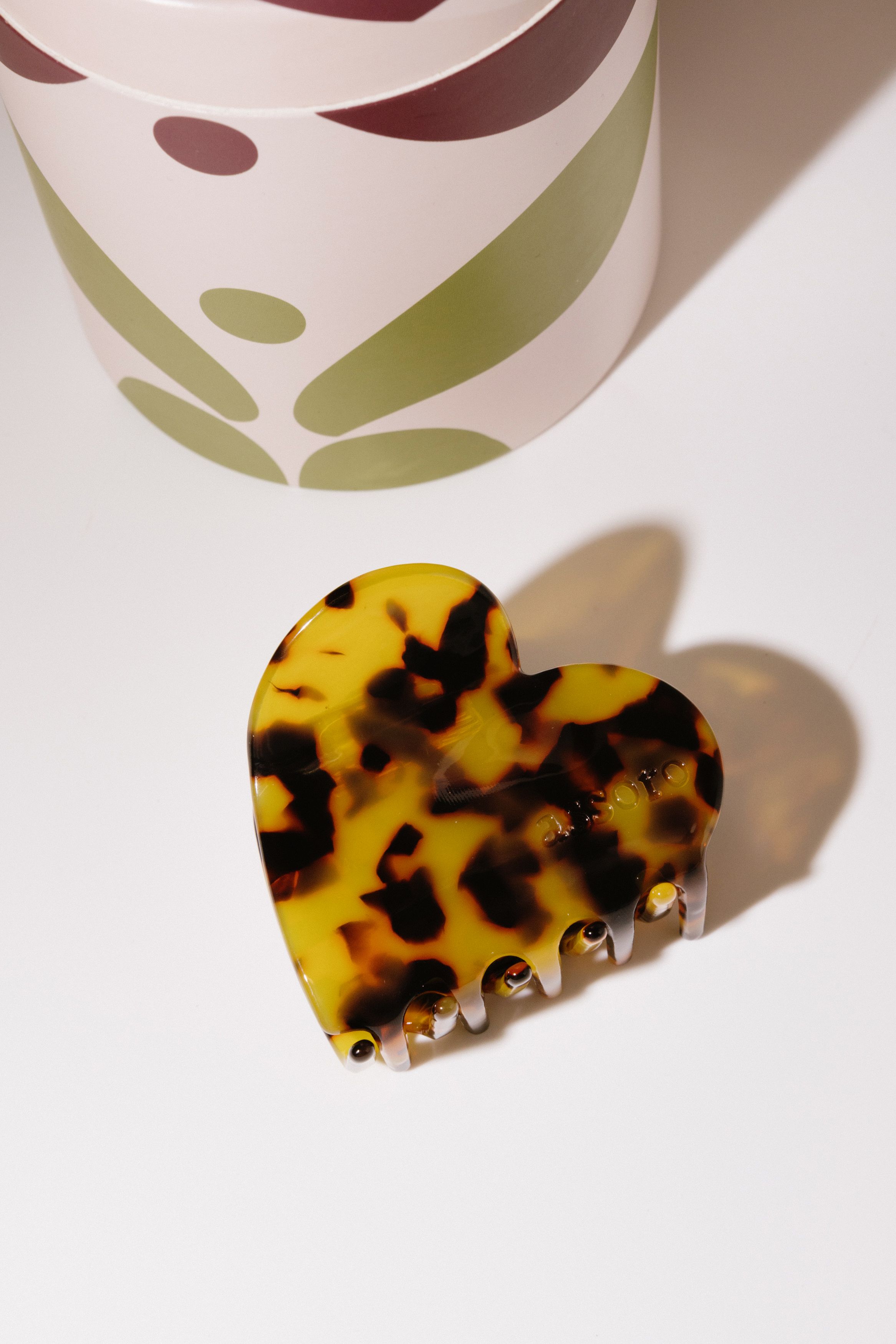 Краб для волос - Леопардовое сердце макси Assoro