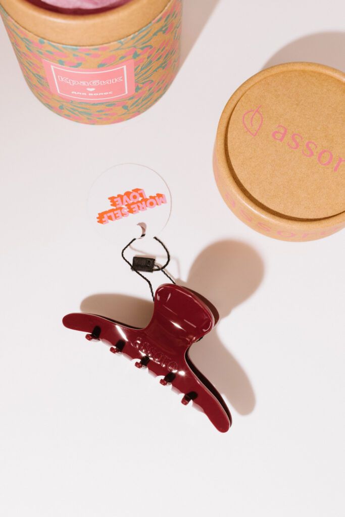 Краб для волос - Бургунди Assoro