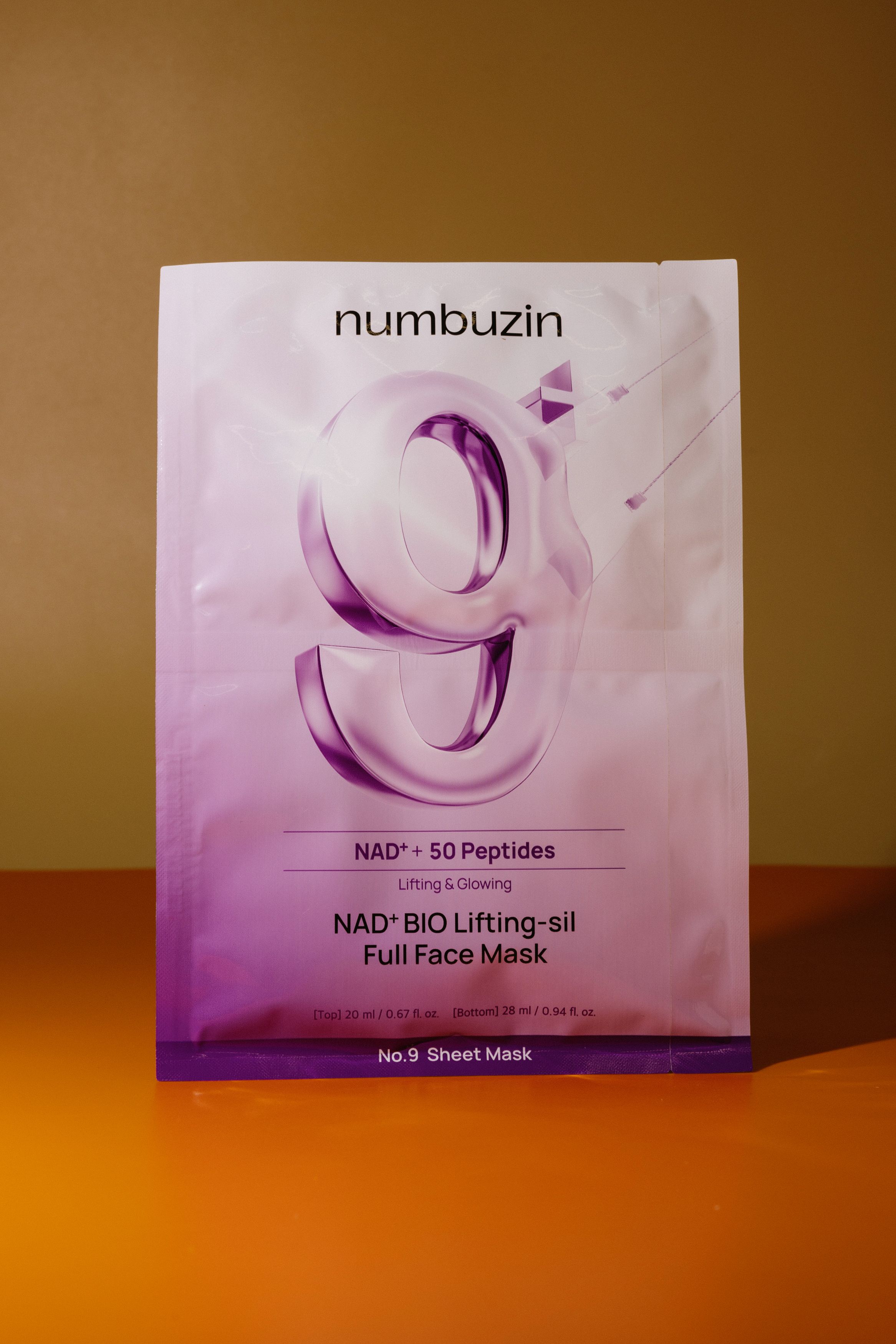 Лифтинг маска для лица numbuzin No.9 NAD Bio Lifting Full Cover Facial Mask 20ml+28ml