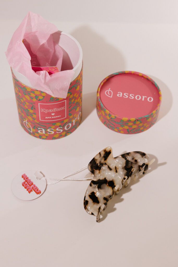 

Краб для волос - Снежный барс Assoro