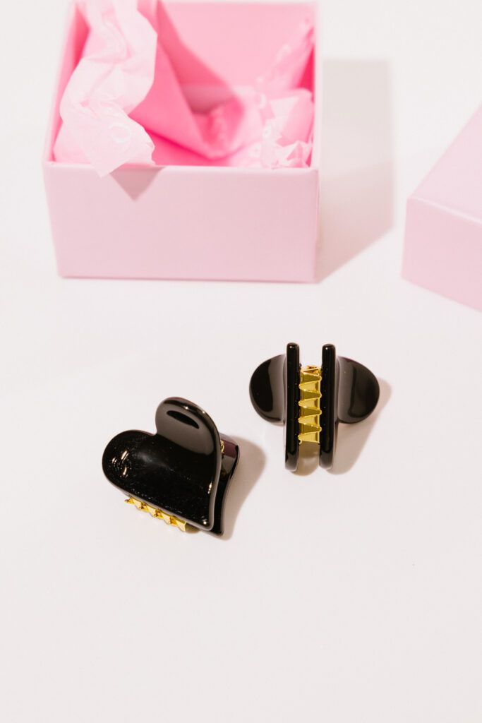 

Набор крабов для волос 2 шт - Мини Черные леденцы Assoro