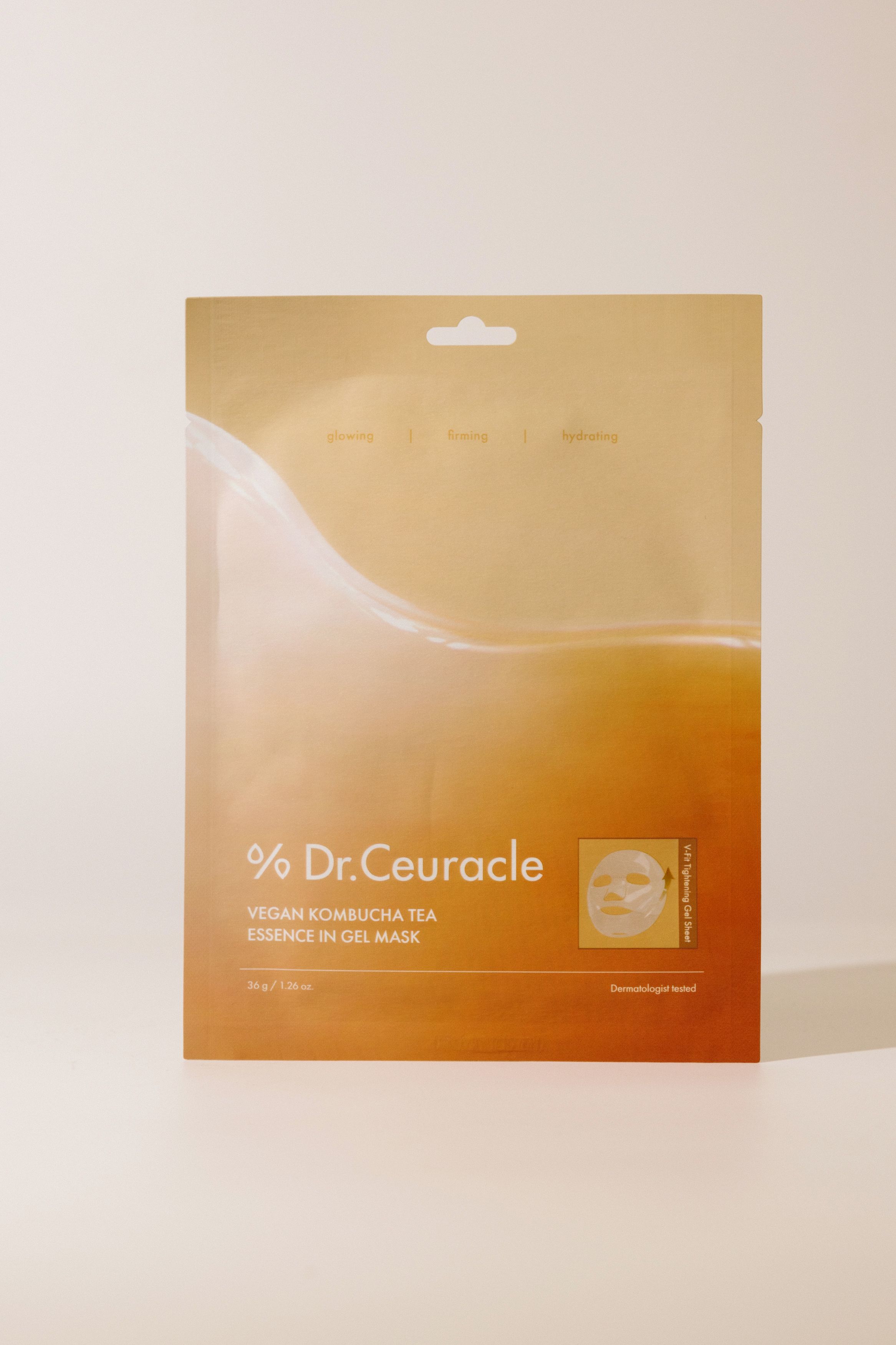 

Гидрогелевая веганская маска с комбучей Dr.Ceuracle Vegan Kombucha Tea Essence In Gel Mask 36г