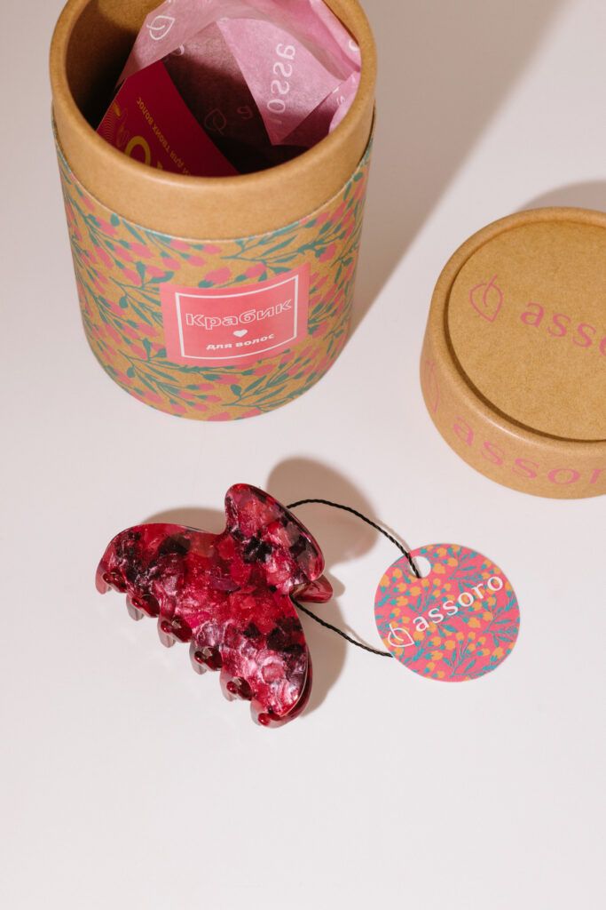 

Краб для волос - Гранат Assoro