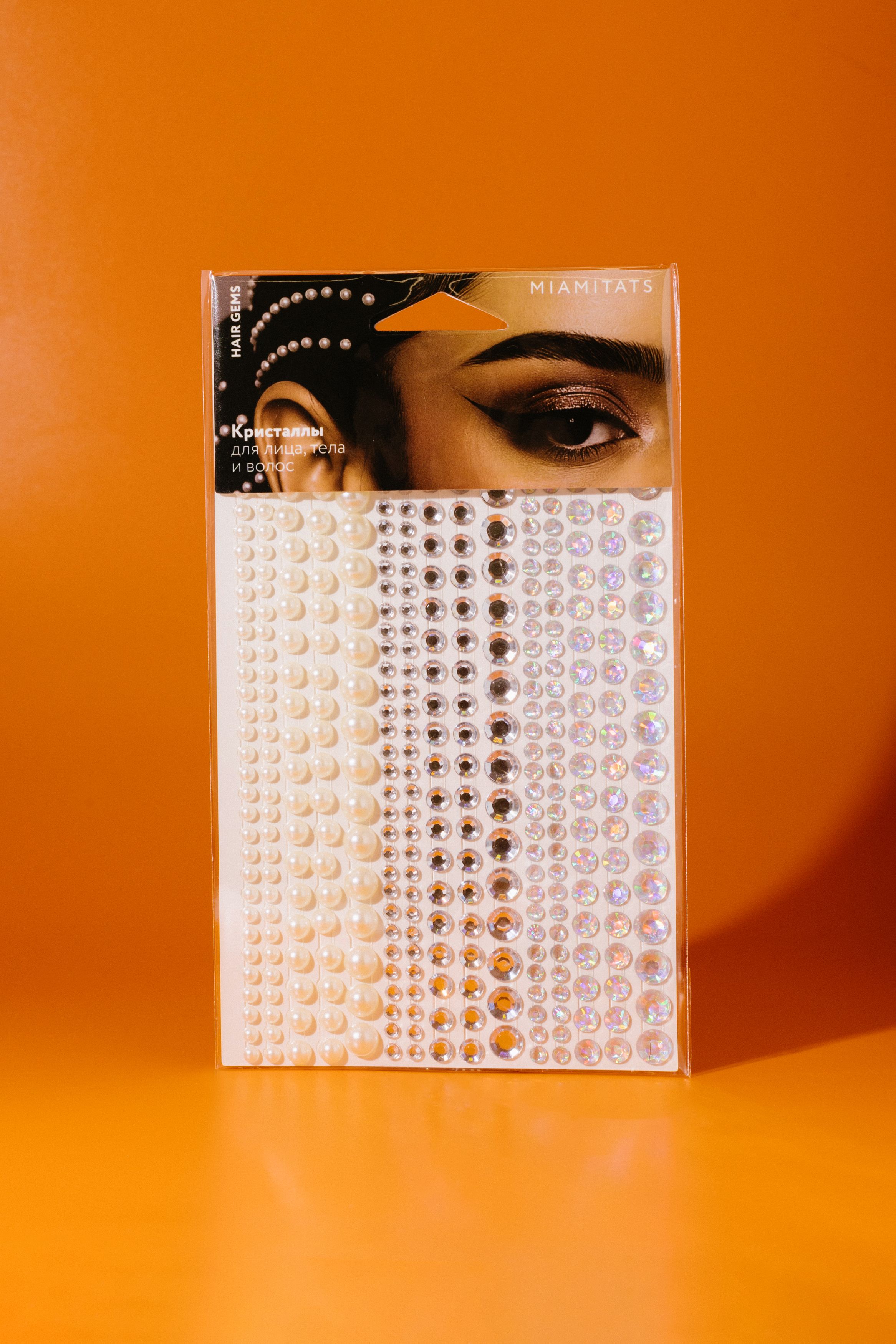 Кристаллы на клейком слое CRYSTAL Hair gems MIAMITATS