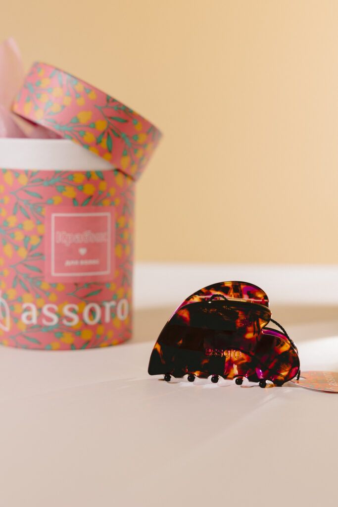 Краб для волос - Орхидея сердце Assoro 